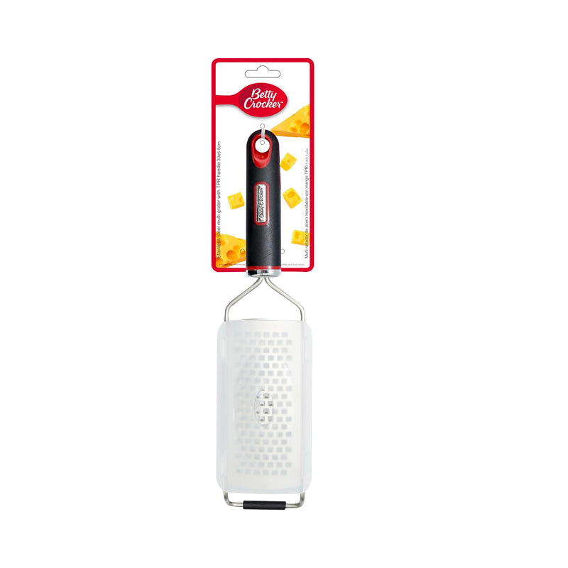 Betty Crocker Stainless Steel Grater 30 cm – Black & Silver