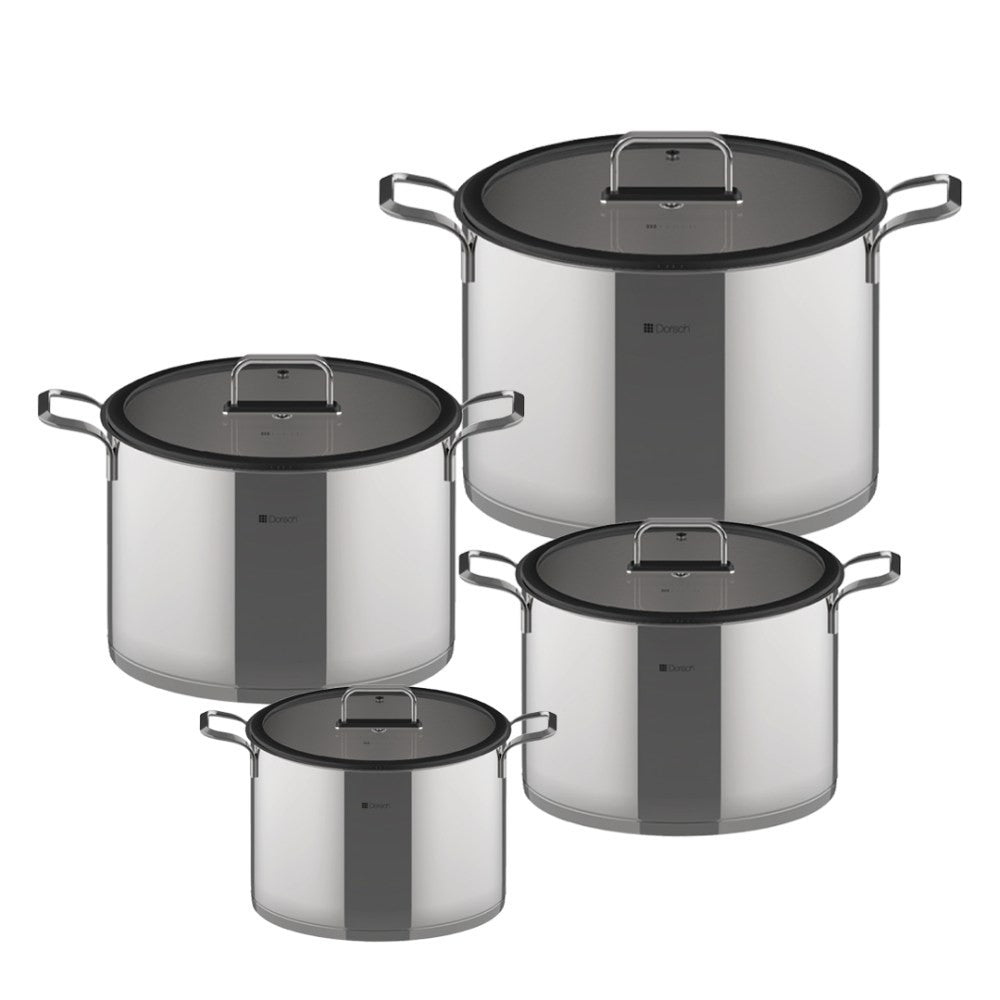 Dorsch Stainless Steel Stock Pots Set 4Pcs