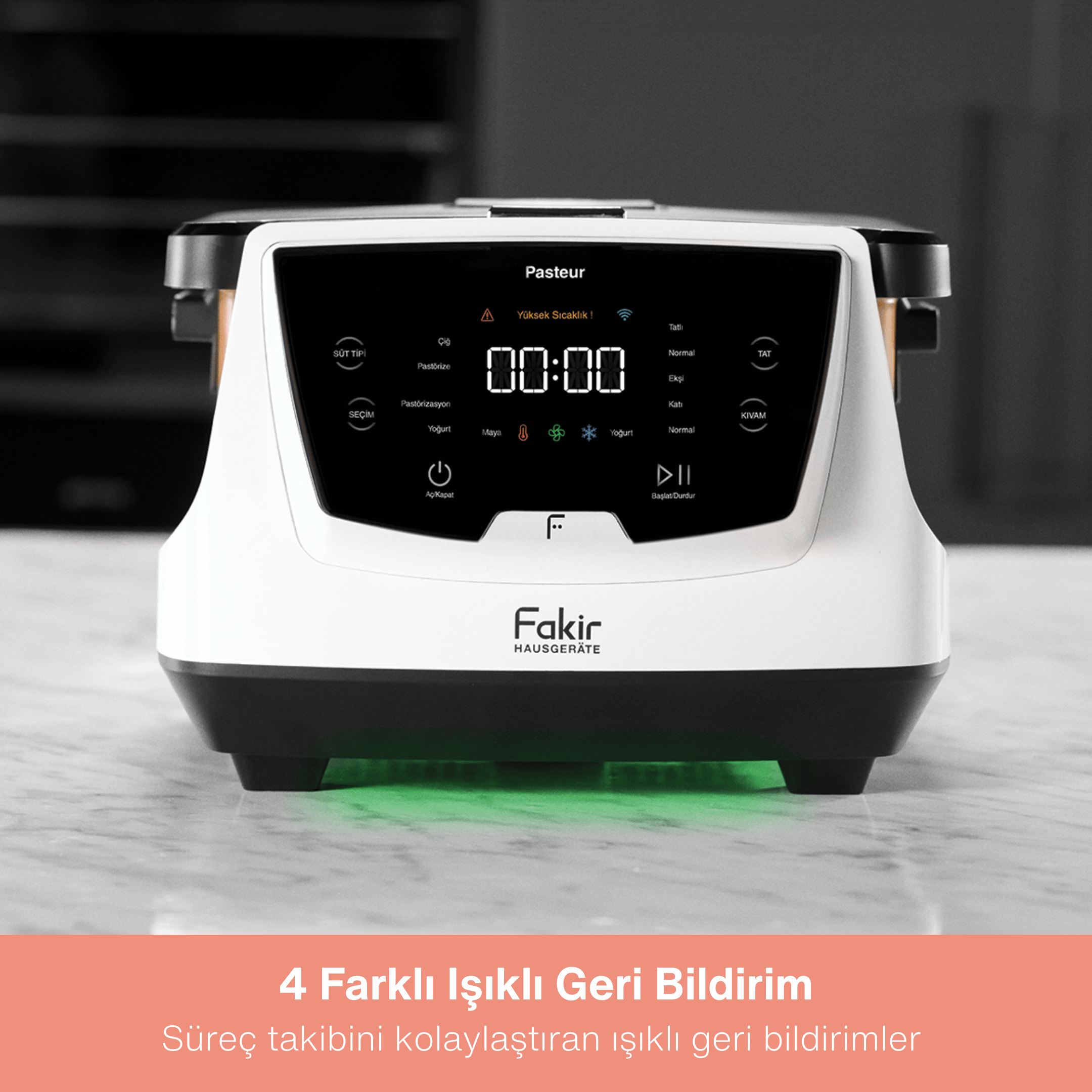 Fakir Pasteur Raw Milk Yogurt Maker Machine 860W 3L Ceramic Bowl