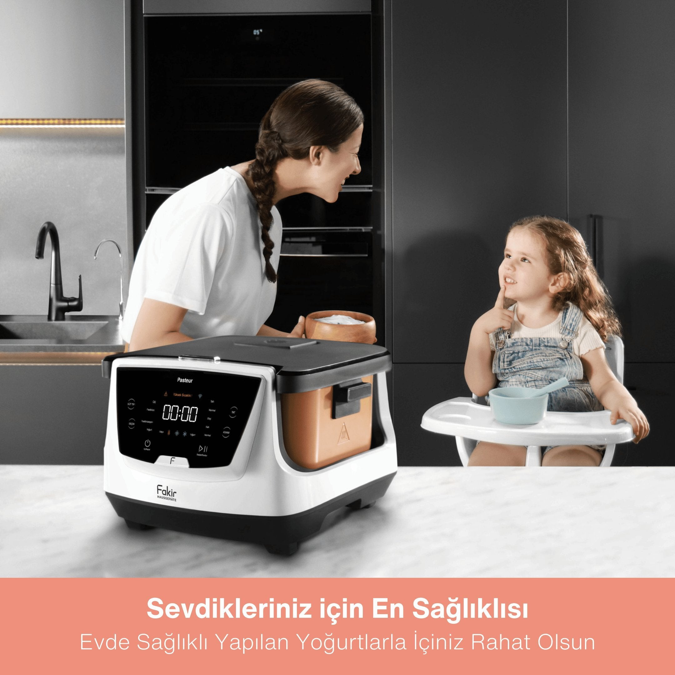 Fakir Pasteur Raw Milk Yogurt Maker Machine 860W 3L Ceramic Bowl