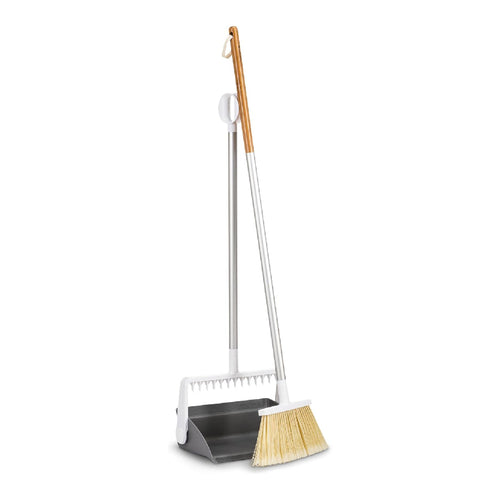 Full Circle Tag Team Easy-Empty Compact Standing Broom and Dustpan