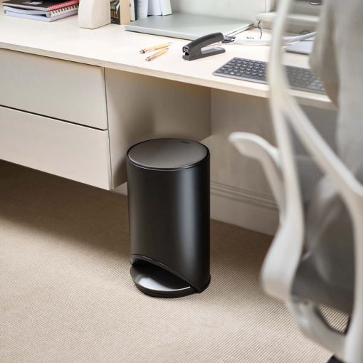 Joseph Joseph Arc 10L Easy-push Matt Black Pedal Bin