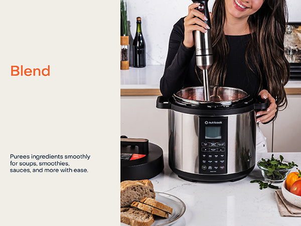 Nutricook Essentials Hand Blender NCK-HB150K 1200W 20 Speed Turbo Mixer Bin