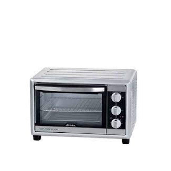 Ariete 30L Electric Oven 1500W Double Glass Insulated Door Oven Bake Silver
