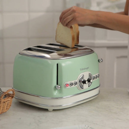 Ariete Vintage 4 Slice Toaster 1630W Dual Independent Controls Retro
