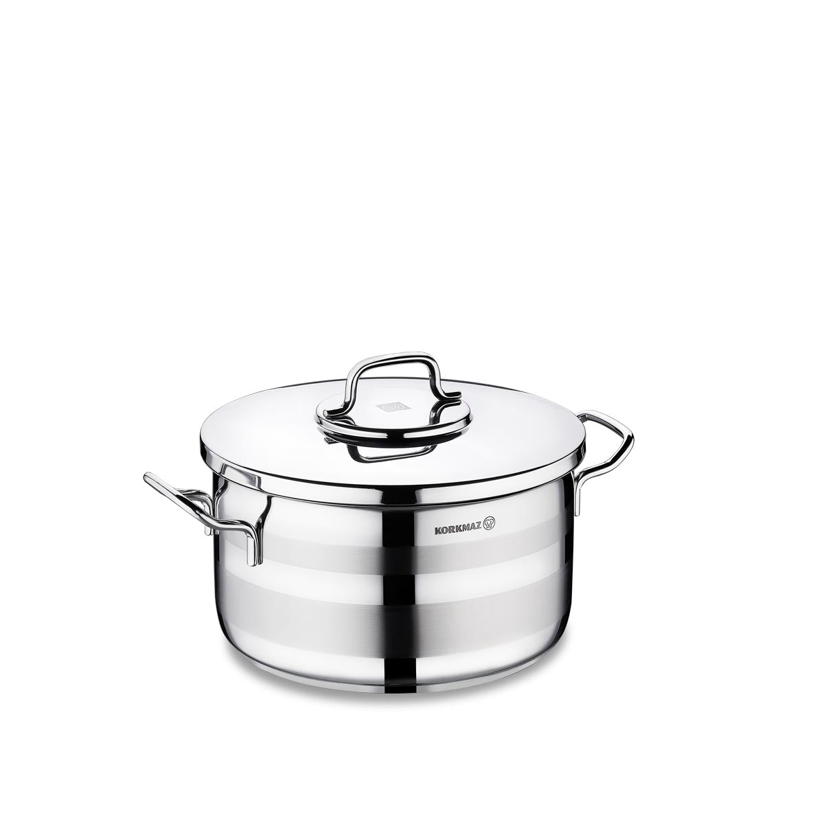 Korkmaz Astra Casserole 1.8L 16x9cm 18/10 Stainless Steel Induction Solar Base