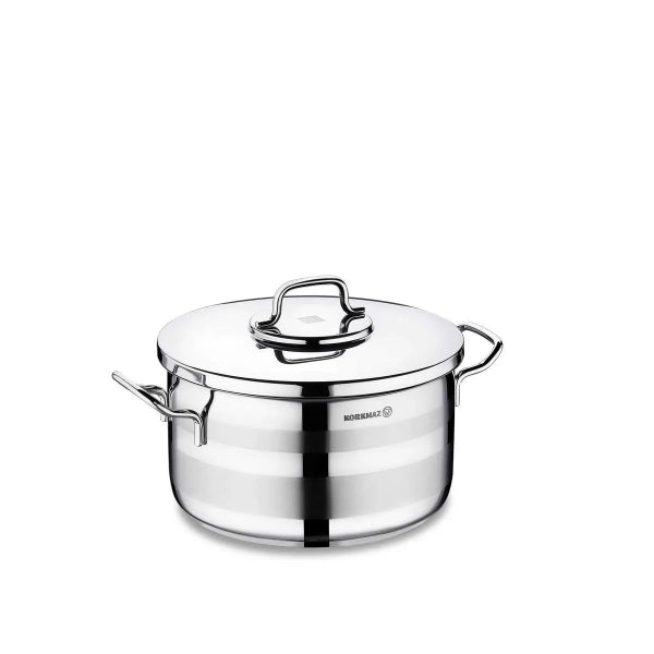 Korkmaz Astra Casserole 7.25L 26x14cm 18/10 Stainless Steel Induction Pot