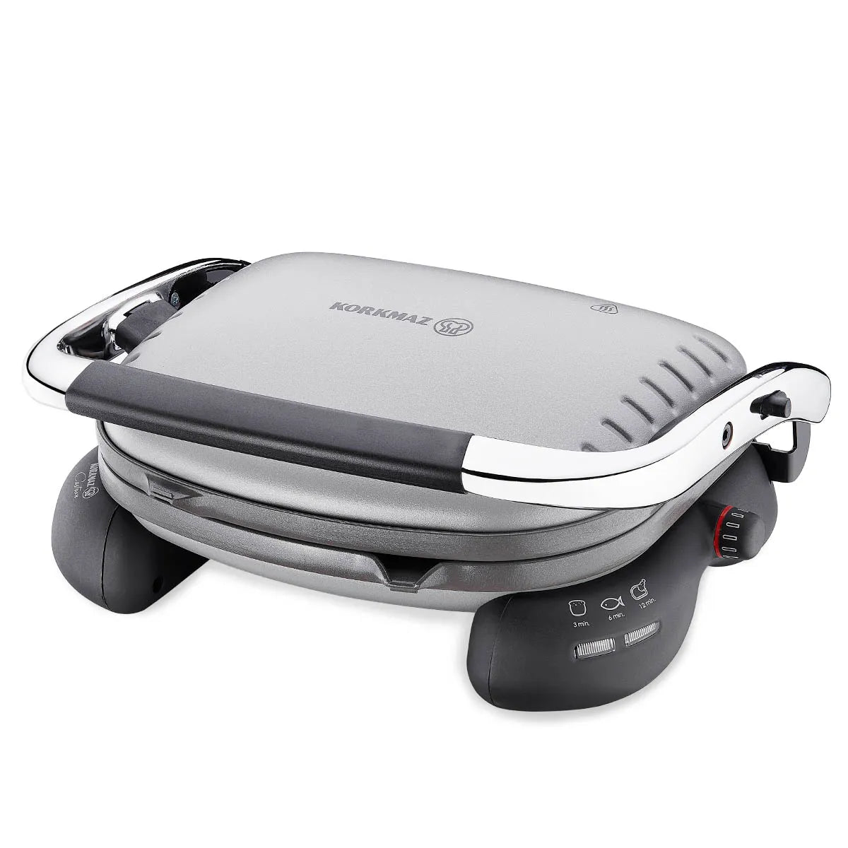 Korkmaz Castron Toaster Gray-Chrome