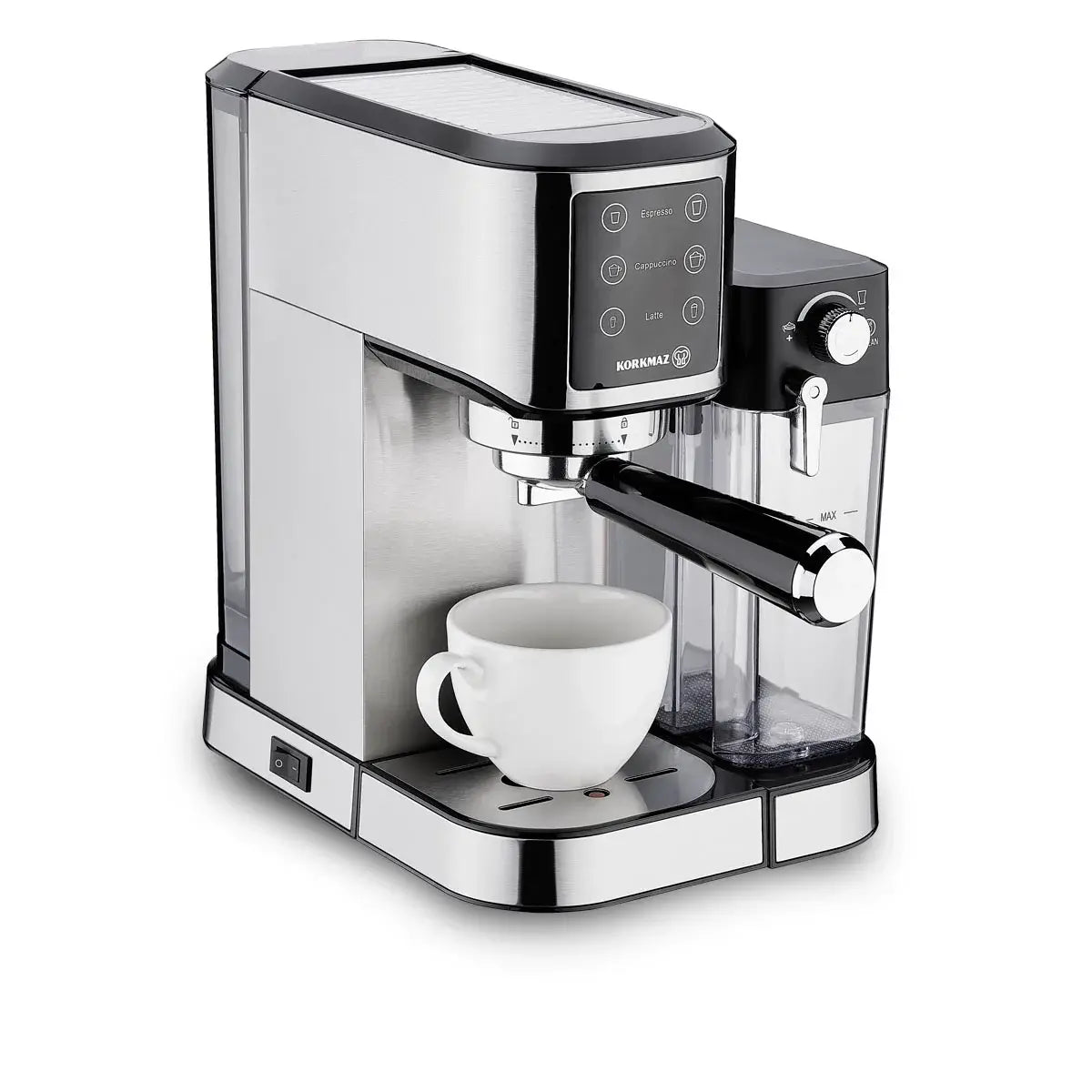 Korkmaz Java Plus Espresso Coffee Machine With Milk Chamber