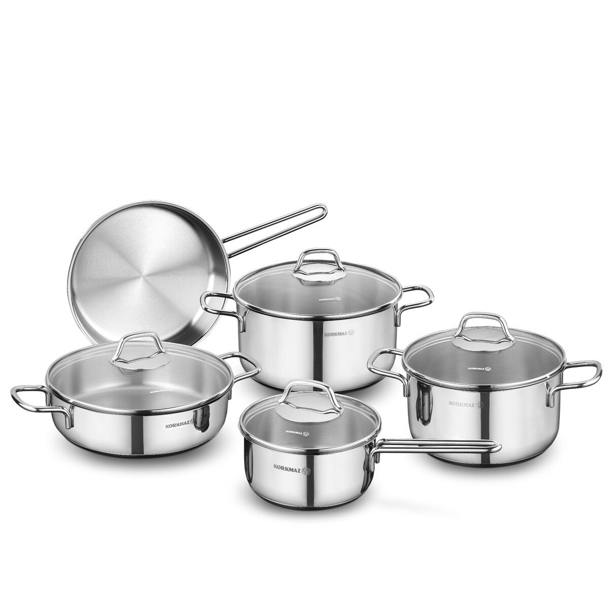 Korkmaz Perla 9 Piece Cookware Set