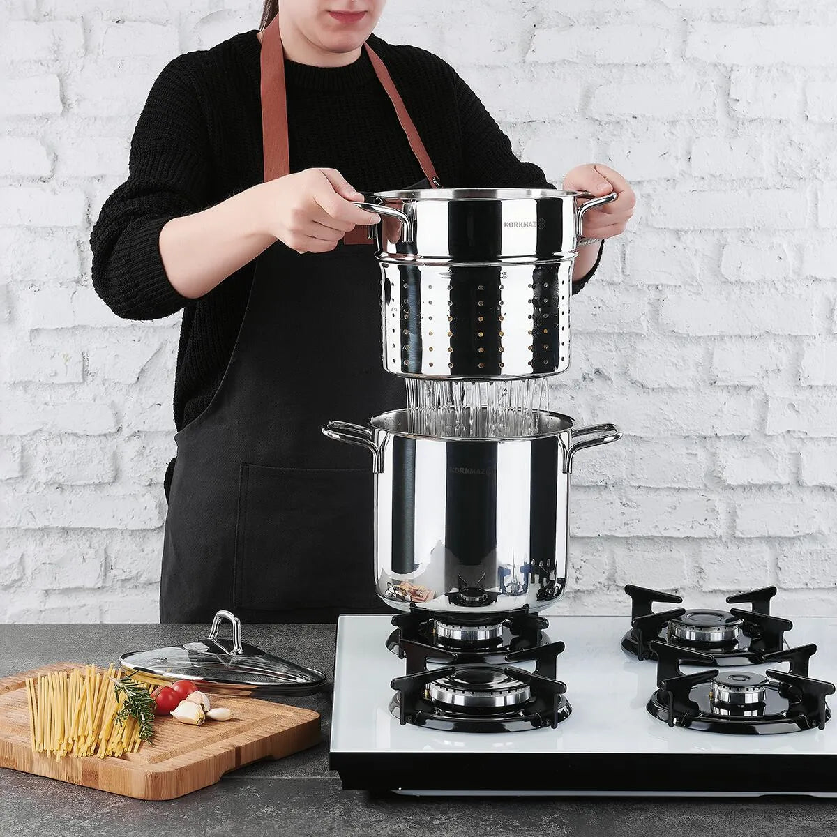 Korkmaz Perla 20X18 Cm Spaghetti Cookware Set