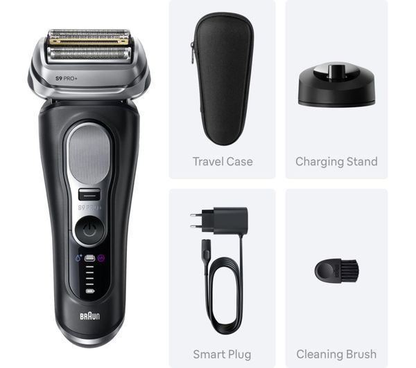 Braun Series 9 PRO+ 9610s Electric Shaver ProTrimmer Wet & Dry Matte Black