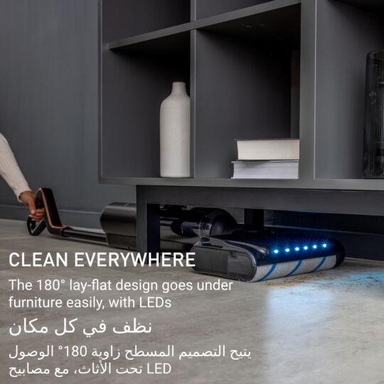 Tefal X-Clean 7 Wet & Dry Vacuum Mop 250W 50 Min Lay-Flat Hot Air Drying Grey