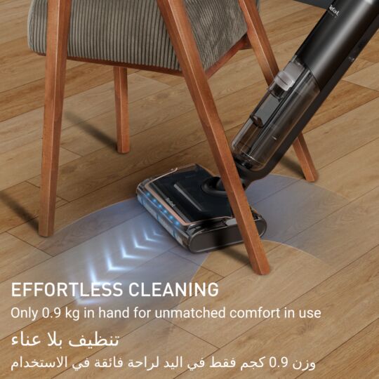 Tefal X-Clean 7 Wet & Dry Vacuum Mop 250W 50 Min Lay-Flat Hot Air Drying Grey