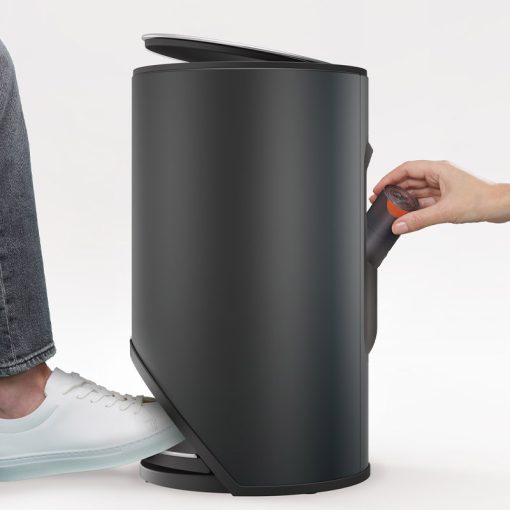 Joseph Joseph Arc 10L Easy-push Matt Black Pedal Bin