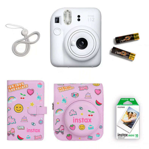 Fujifilm Instax Mini 12 Gift Box Camera Film Protective Case Album Bundle
