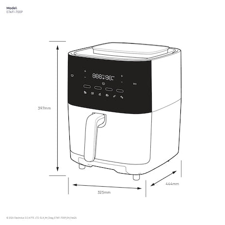Electrolux UltimateTaste 700 6.9 L Air Fryer with Steam Function