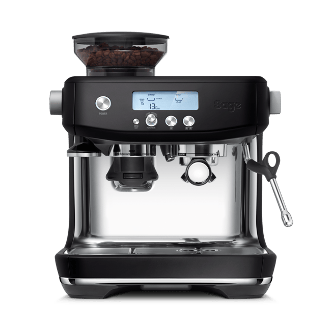Sage Barista Pro SES878 Black Truffle espresso machine with grinder