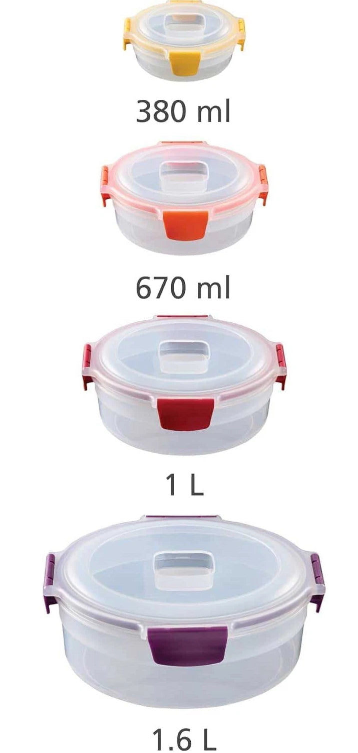 Joseph Joseph Nest Lock 4-Piece Round Food Container Set - Multicolour - 1000015