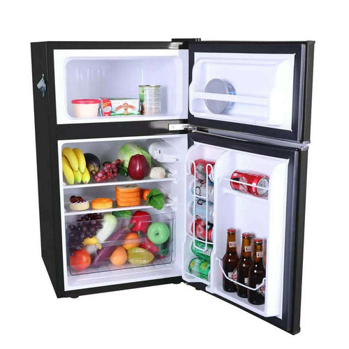 Nostalgia Retro Two-Door Fridge Freezer – 90L, Matte Black