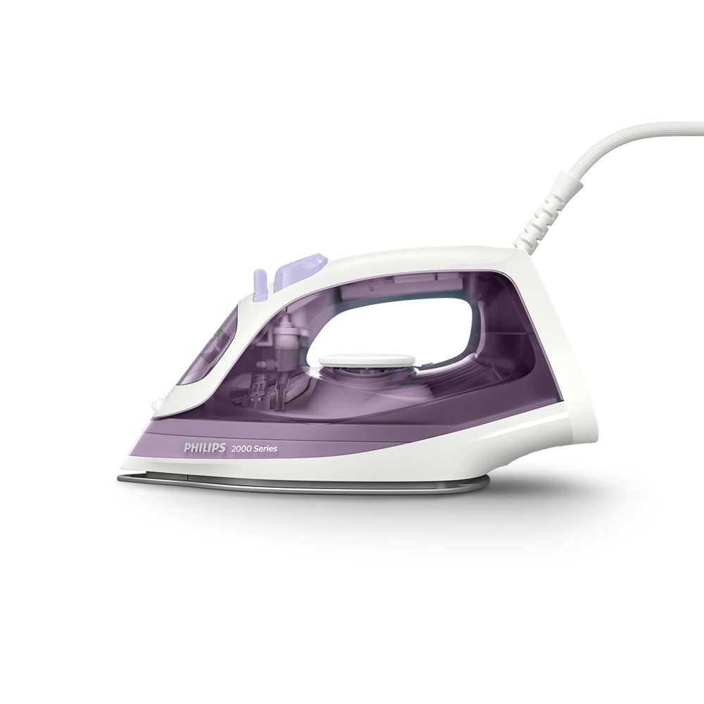 Philips 2000 Series DST2020 Steam Iron – 2000W, Ceramic, Purple