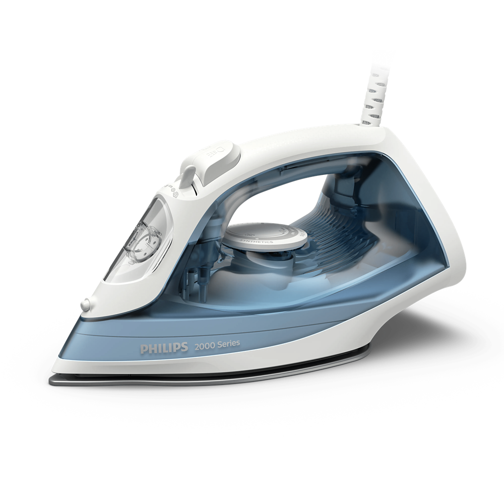 Philips 2000 Series DST2010 Steam Iron – 2000W, Non-Stick, Blue