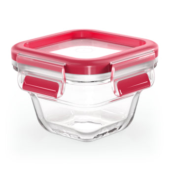 Tefal MasterSeal Glass Food Container 180ml Square Oven Safe Mini Snack Box