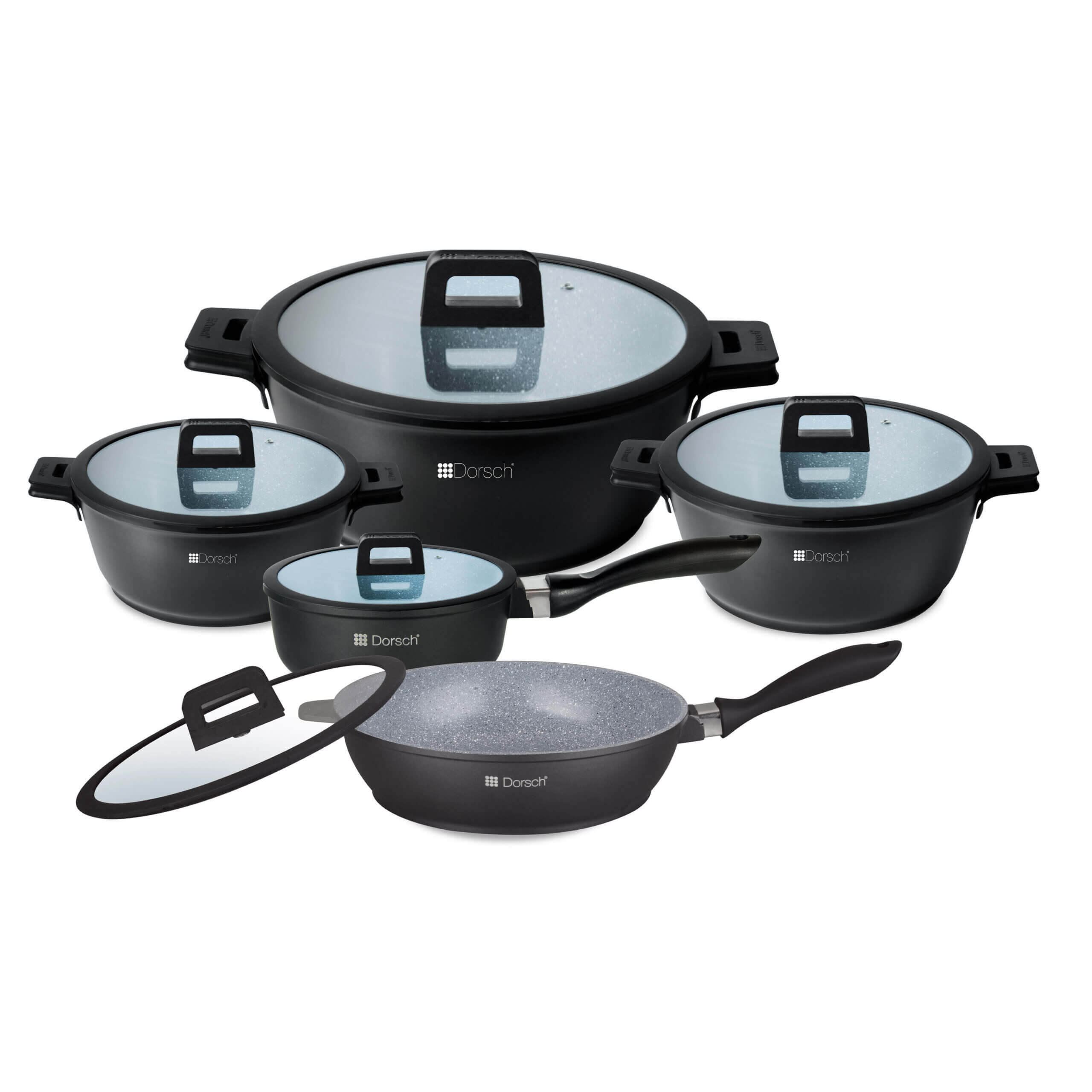 Dorsch 10 Pcs Die-Cast Aluminum Cookware Set