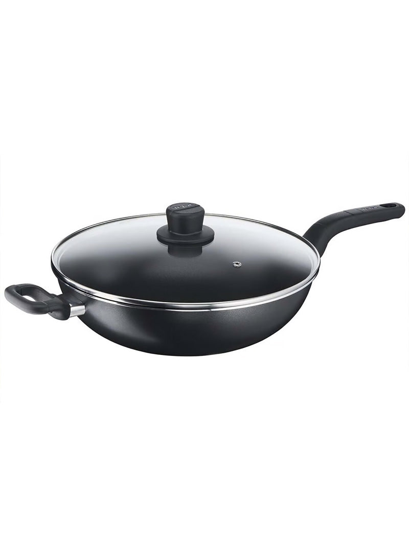 Tefal Cook Easy Black Wokpan 36+ Glass Lid