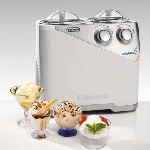 DeLonghi Ice Cream Maker ICK8000 Gelataio Dual Compressor 2.4L Stainless