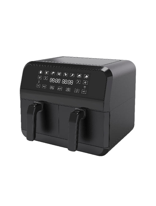 Campomatic Dual Air Fryer 9L XXL Digital 1700W Sync Dual Cook Function Black