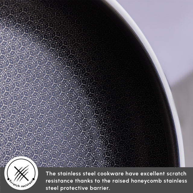 Karaca 5-Ply PowerSteel 7-Piece Cookware Set - Surgical Grade 316+ Stainless Steel - Induction Ready