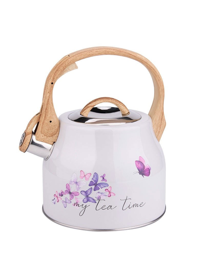 Dorsch 2.5L Stainless Steel Whistling Kettle With Ergonomic Handle&Nbsp; - Butterfly-White