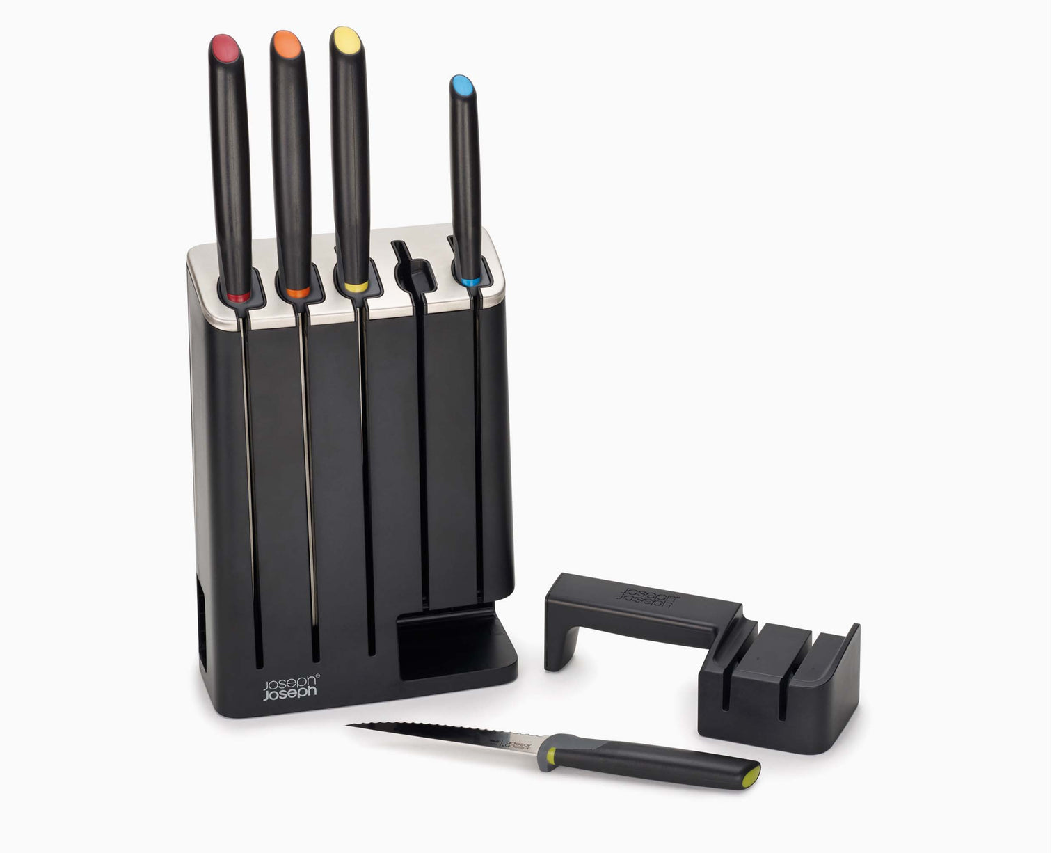 Joseph Joseph Elevate SlimBlock 5 Piece Multicolour Knife Set Sharpener