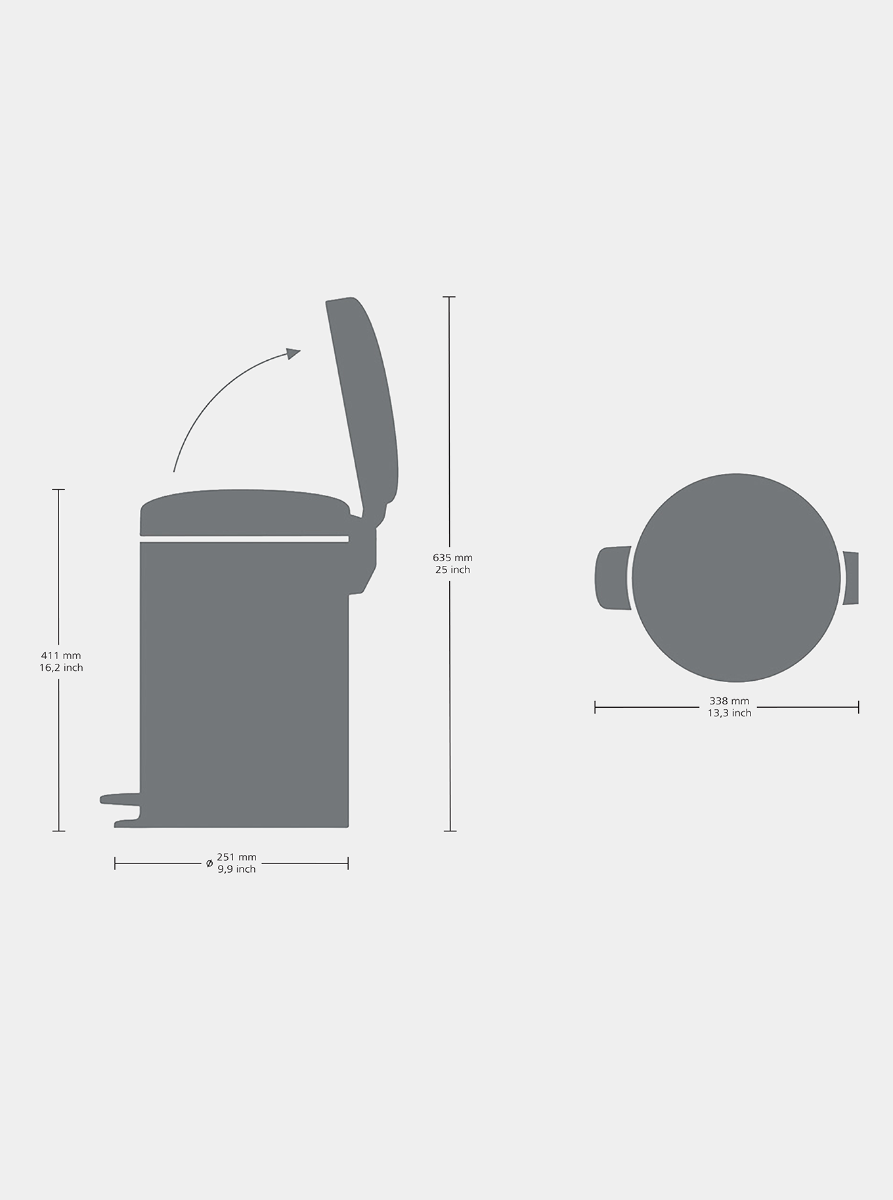 Brabantia newIcon Pedal Bin 12L – White