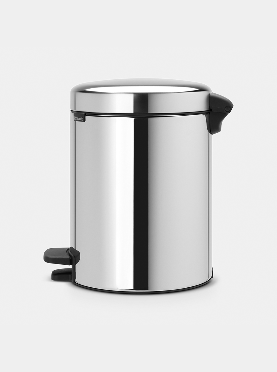 Brabantia newIcon Pedal Bin 5L with Plastic Bucket – Brilliant Steel