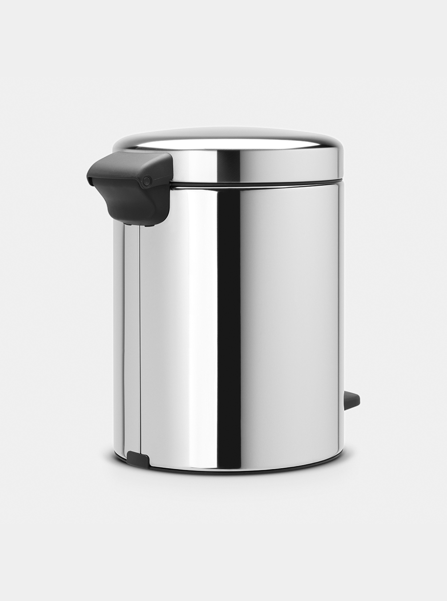 Brabantia newIcon Pedal Bin 5L with Plastic Bucket – Brilliant Steel