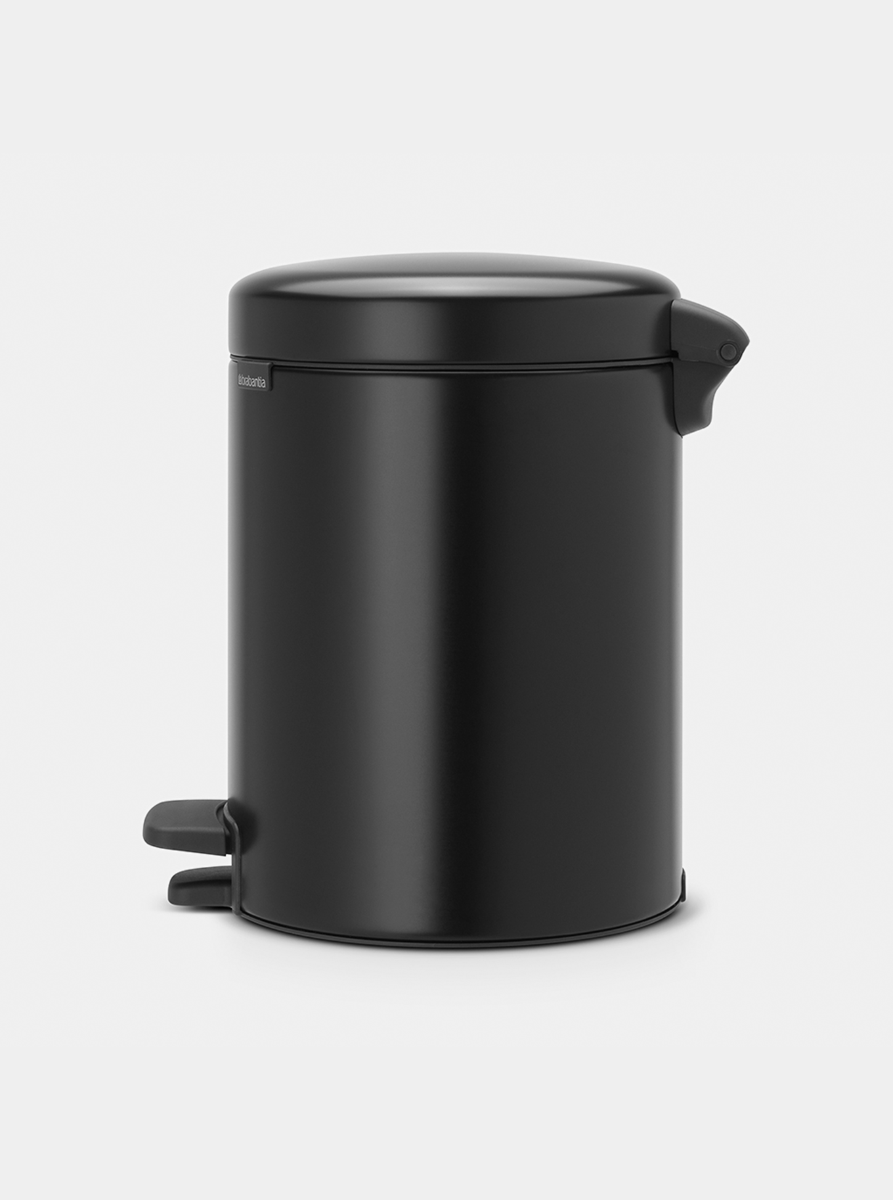 Brabantia newIcon Pedal Bin 5L with Plastic Bucket – Matt Black