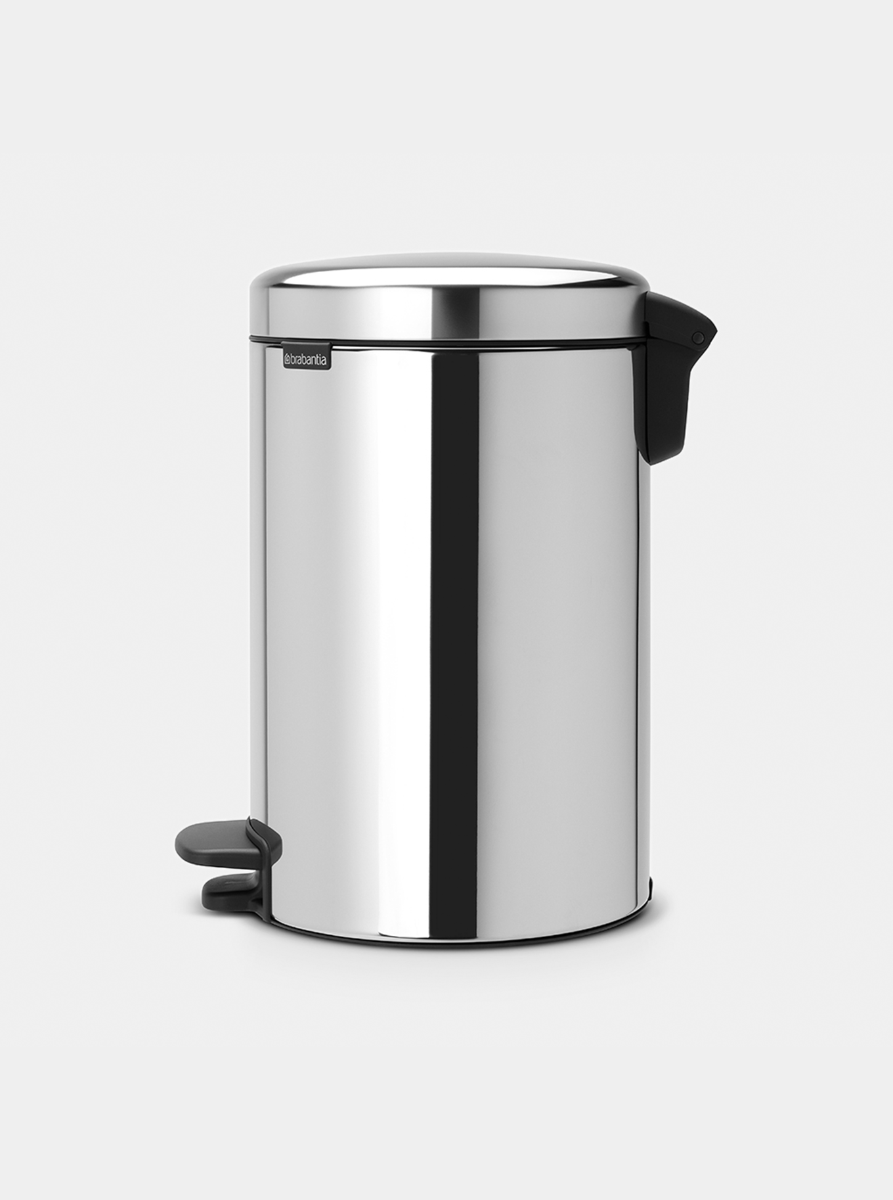 Brabantia newIcon Pedal Bin 12L with Plastic Bucket – Brilliant Steel