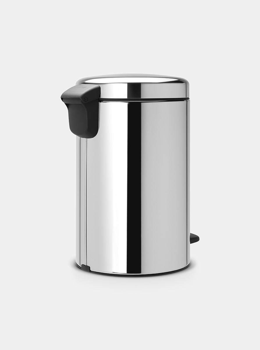 Brabantia newIcon Pedal Bin 12L with Plastic Bucket – Brilliant Steel