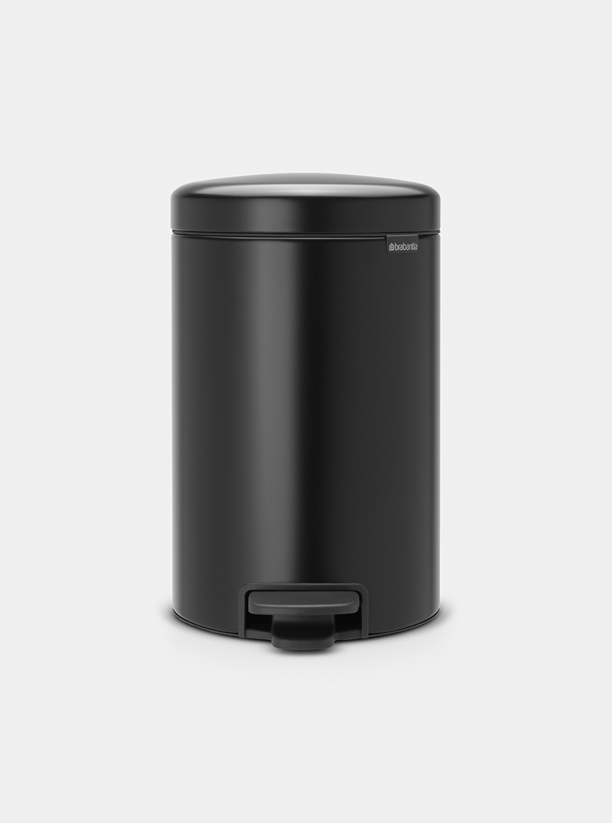 Brabantia newIcon Pedal Bin 12L with Plastic Bucket – Matt Black
