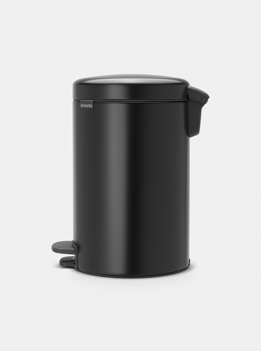 Brabantia newIcon Pedal Bin 12L with Plastic Bucket – Matt Black