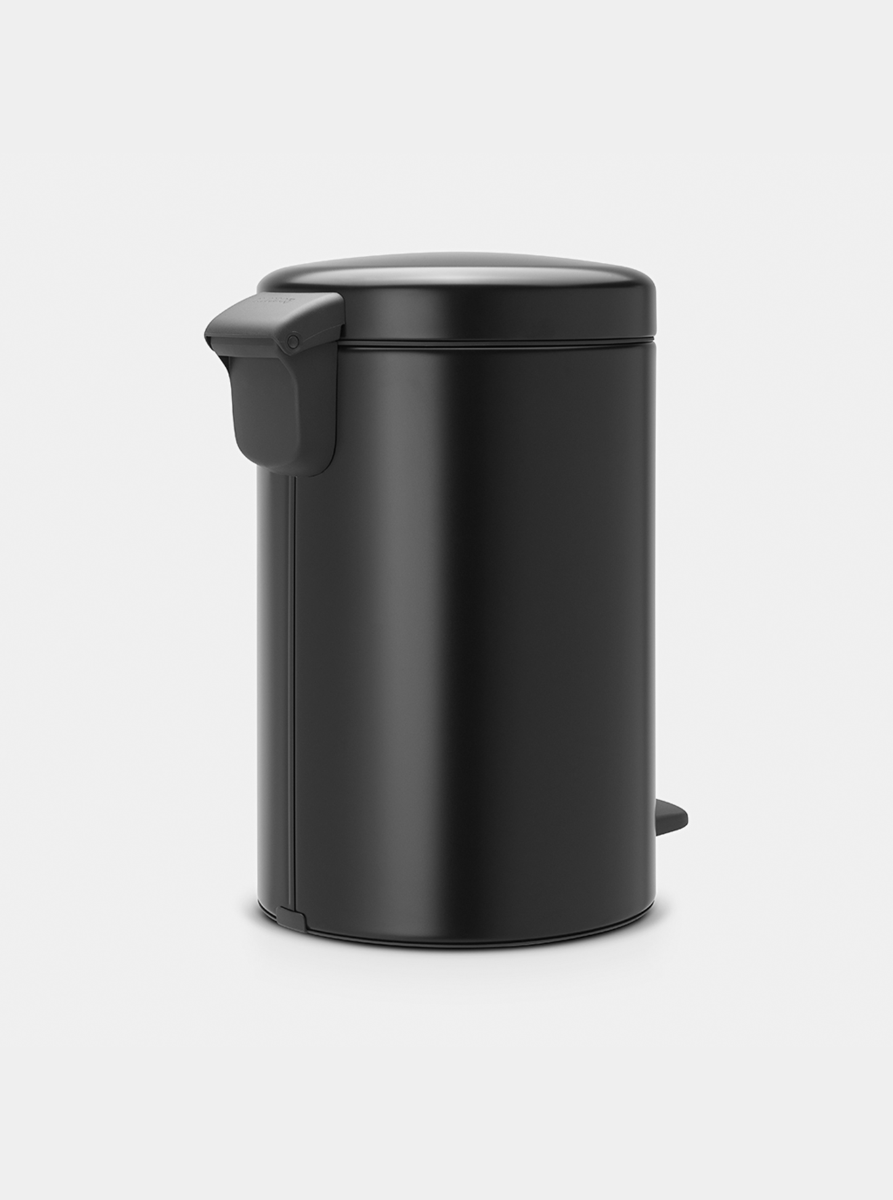 Brabantia newIcon Pedal Bin 12L with Plastic Bucket – Matt Black