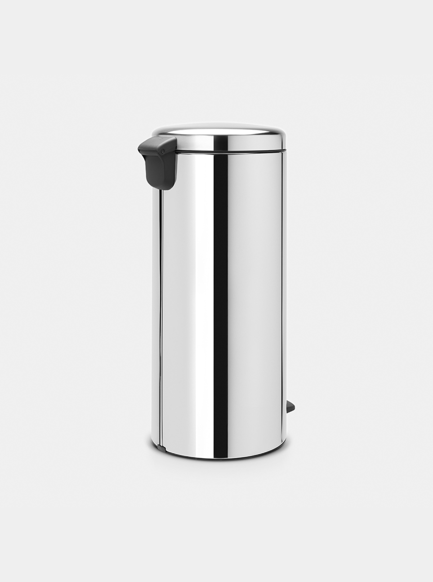 Brabantia newIcon Pedal Bin 30L with Plastic Bucket – Brilliant Steel