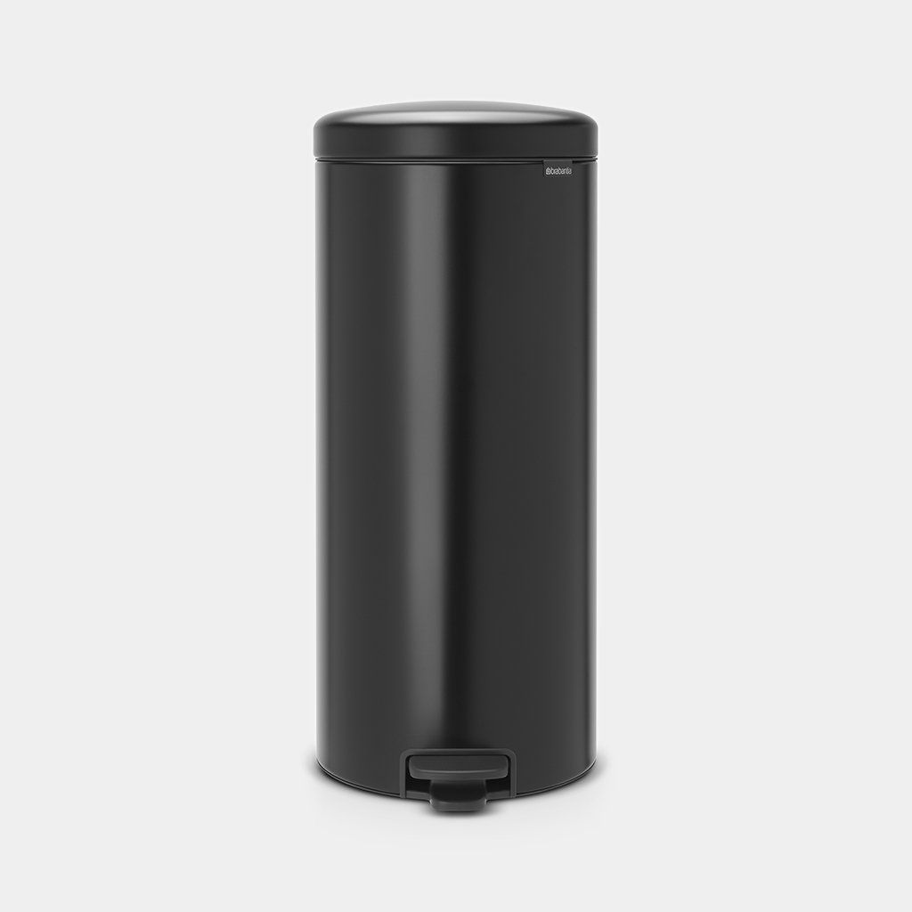 Brabantia newIcon Pedal Bin 30L with Plastic Bucket – Matt Black
