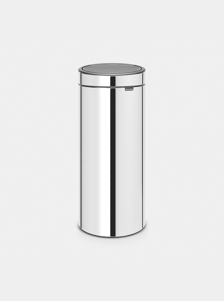 Brabantia Touch Bin New 30L with Plastic Bucket – Brilliant Steel