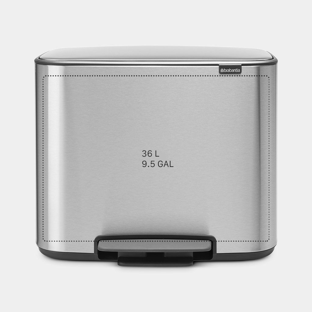 Brabantia Bo Pedal Bin 36L – Matt Steel Fingerprint Proof
