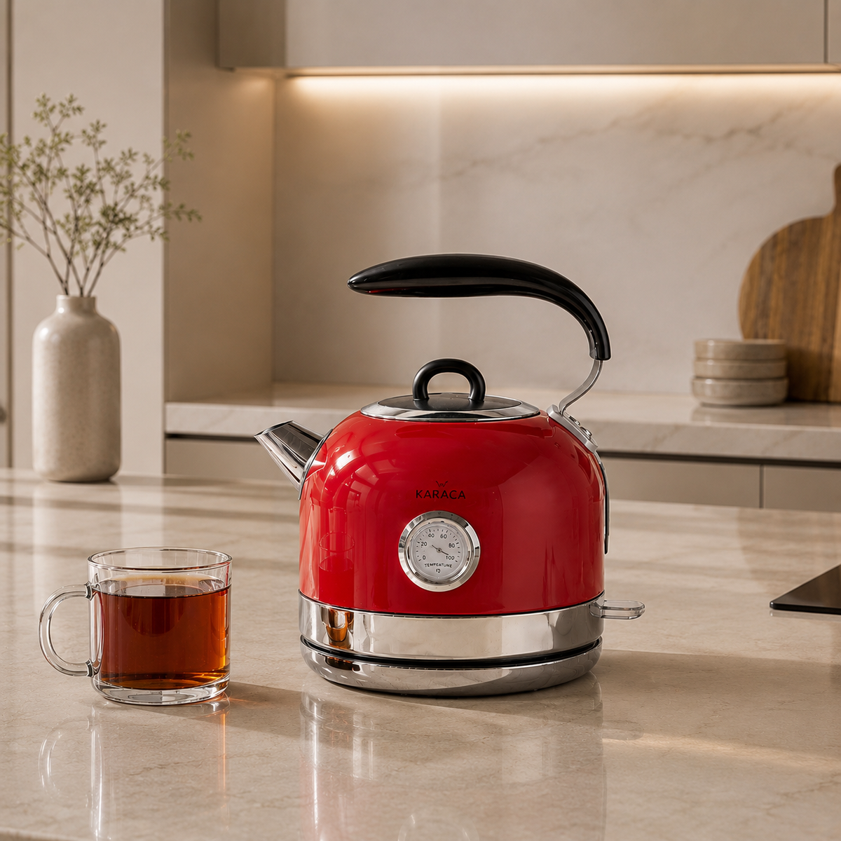 Karaca Retro Red 1.7 L Kettle