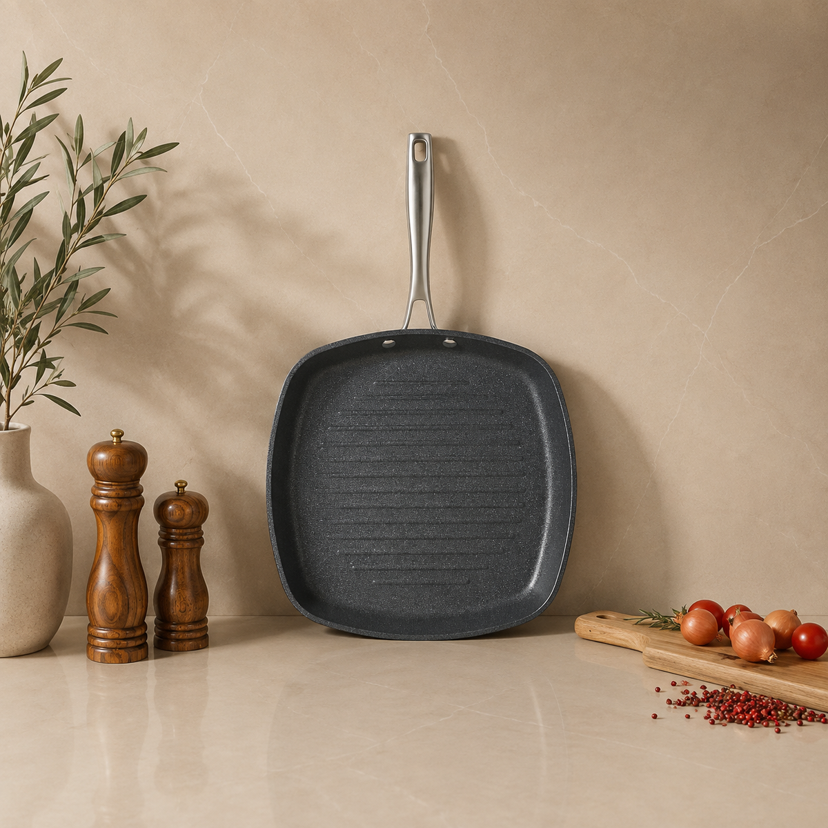 Karaca BioDiamond Pro 28 cm Griddle Pan