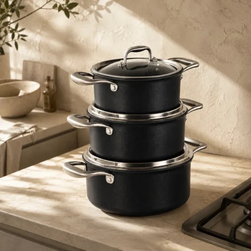 Karaca BioDiamond Pro 6-Piece Non-Stick Induction Cookware Set,